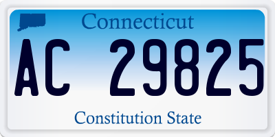 CT license plate AC29825
