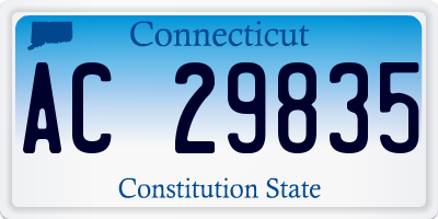 CT license plate AC29835
