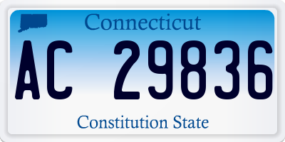 CT license plate AC29836