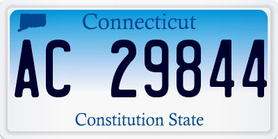 CT license plate AC29844