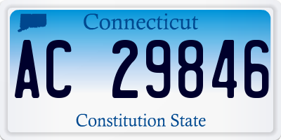 CT license plate AC29846