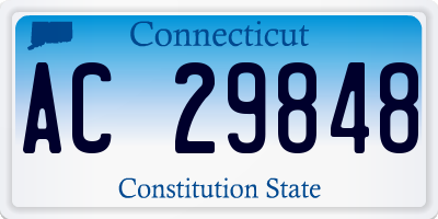 CT license plate AC29848
