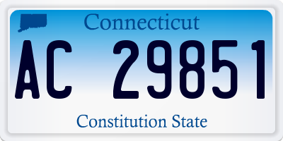 CT license plate AC29851