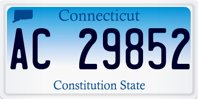 CT license plate AC29852