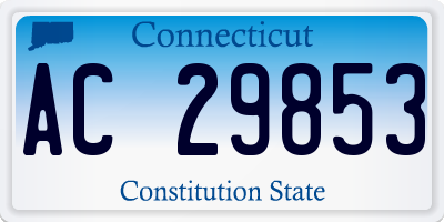 CT license plate AC29853