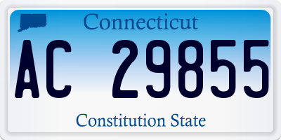 CT license plate AC29855