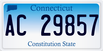 CT license plate AC29857