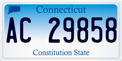 CT license plate AC29858
