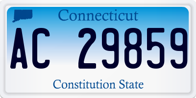CT license plate AC29859
