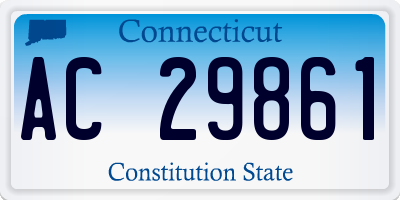 CT license plate AC29861