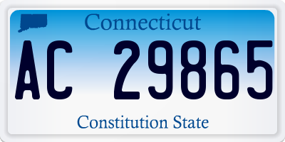 CT license plate AC29865