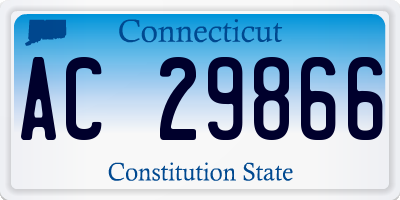 CT license plate AC29866