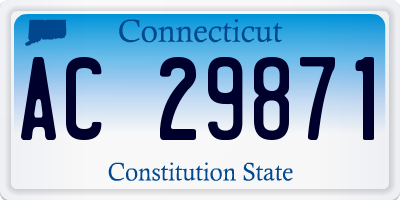 CT license plate AC29871