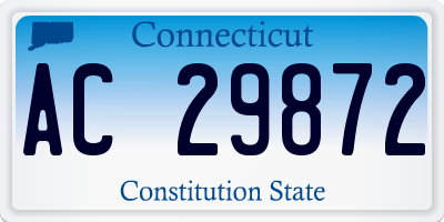 CT license plate AC29872
