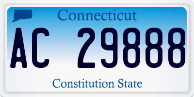 CT license plate AC29888
