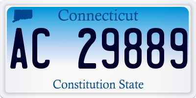 CT license plate AC29889