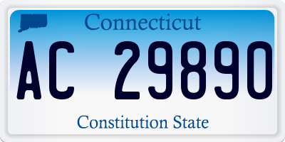 CT license plate AC29890