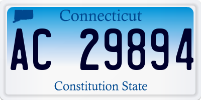 CT license plate AC29894