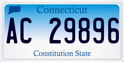 CT license plate AC29896