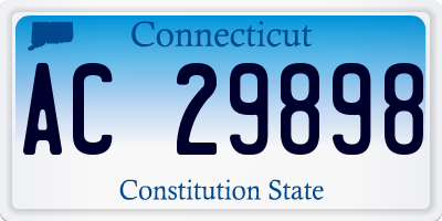 CT license plate AC29898