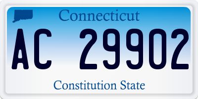 CT license plate AC29902