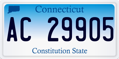 CT license plate AC29905