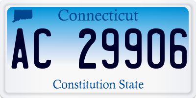 CT license plate AC29906