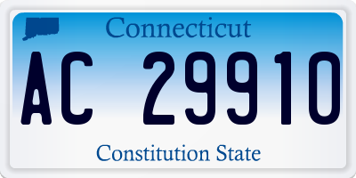 CT license plate AC29910