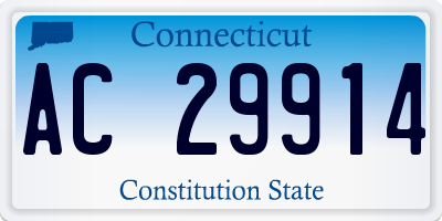 CT license plate AC29914