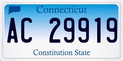 CT license plate AC29919