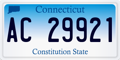 CT license plate AC29921