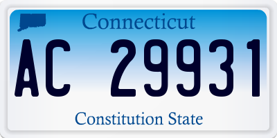 CT license plate AC29931