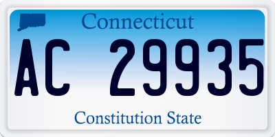 CT license plate AC29935