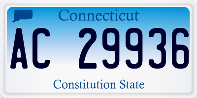 CT license plate AC29936