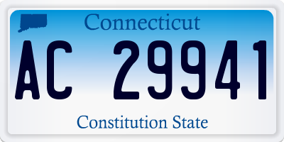 CT license plate AC29941