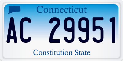 CT license plate AC29951