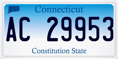 CT license plate AC29953