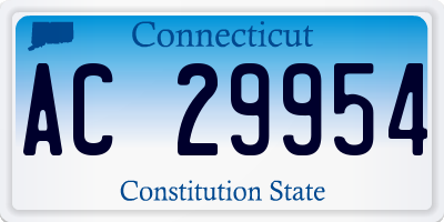 CT license plate AC29954