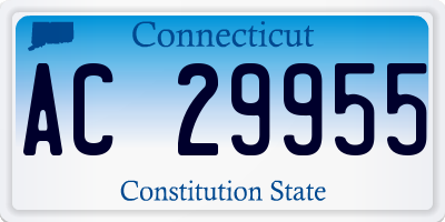CT license plate AC29955