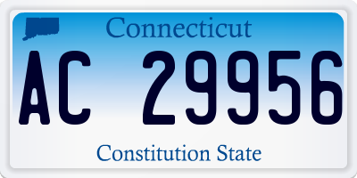 CT license plate AC29956