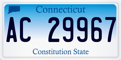 CT license plate AC29967