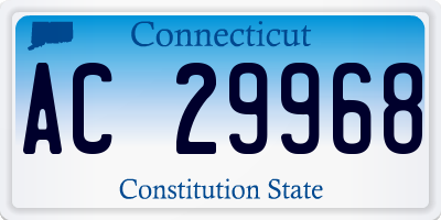 CT license plate AC29968