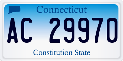 CT license plate AC29970