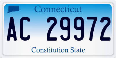 CT license plate AC29972