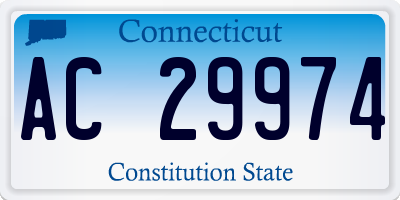 CT license plate AC29974