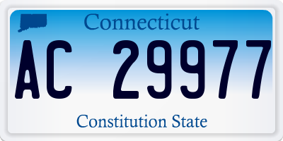 CT license plate AC29977
