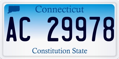 CT license plate AC29978