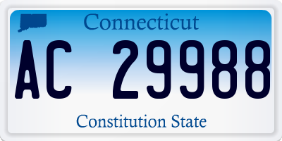 CT license plate AC29988