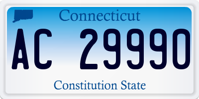 CT license plate AC29990