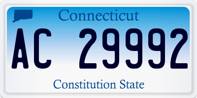 CT license plate AC29992